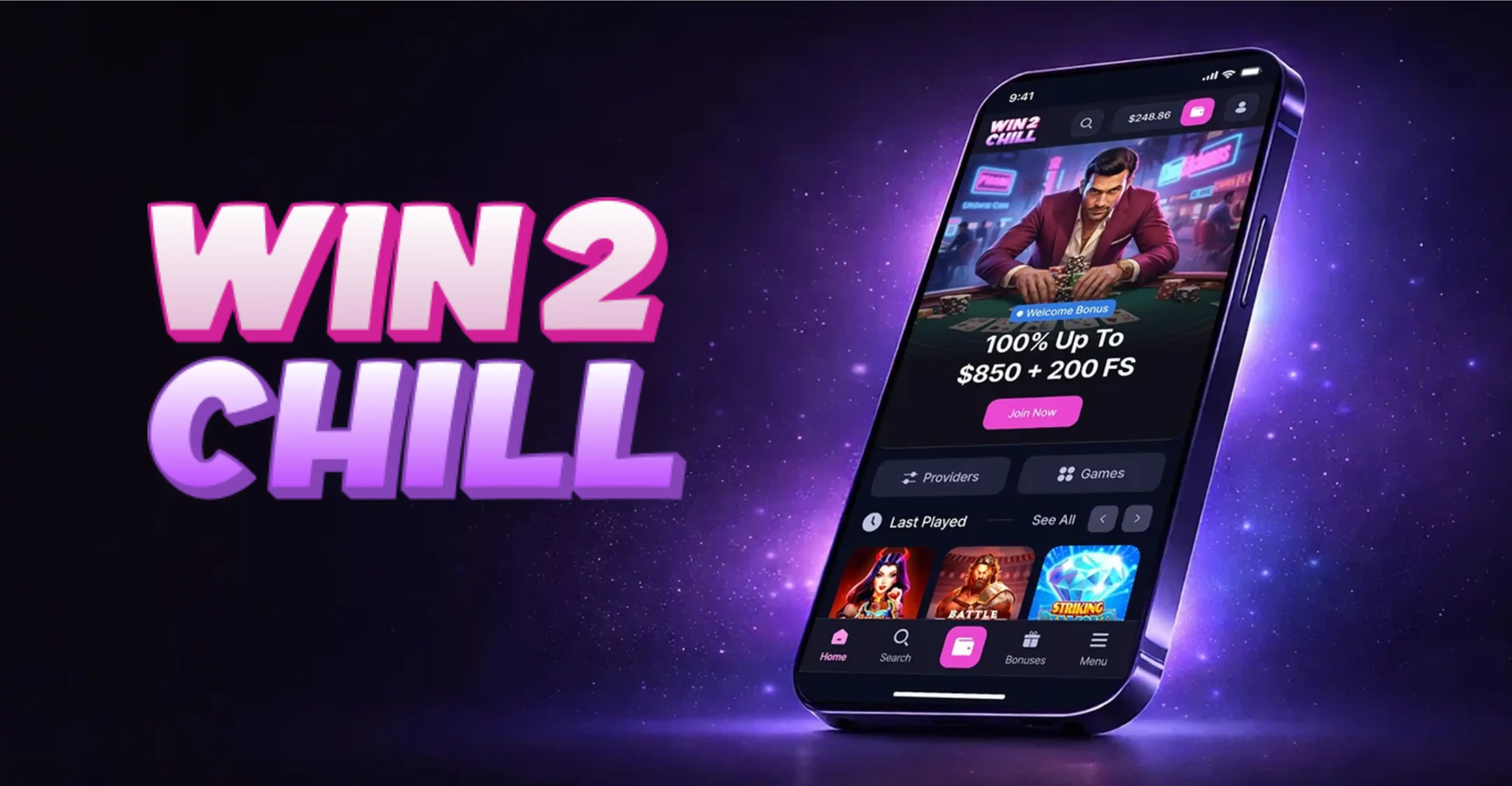 Win2Chill Casino App-Screenshot